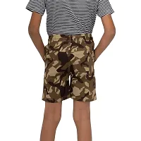 Elegant Brown Cotton Printed Shorts For Boys-thumb3