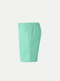 Elegant Green Cotton Solid Shorts For Boys-thumb1