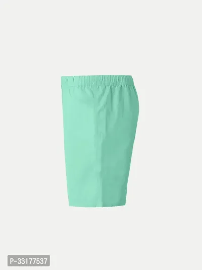 Elegant Green Cotton Solid Shorts For Boys-thumb2