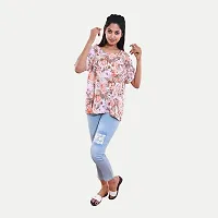 Rad prix Women Pink Floral Linen Blouse-thumb1