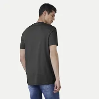 Stylish Black Cotton T-shirt For Men-thumb2