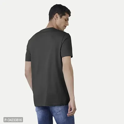 Stylish Black Cotton T-shirt For Men-thumb3