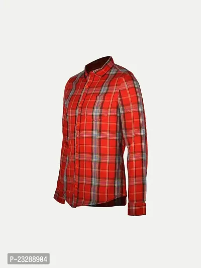 Rad prix Mens Red Checked Full Sleeve Shirt-thumb2