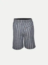 Boys Pin Stripe Blue Cotton  Shorts-thumb3