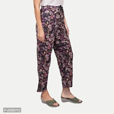 Rad prix Women Violet Floral Pyjamas-thumb2