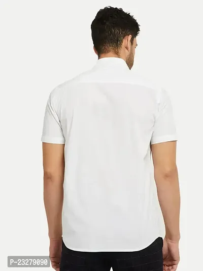 Rad prix Men Solid White Cotton Formal Shirt-thumb4