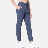 Womens Dark grey  Solid Joggers-thumb1