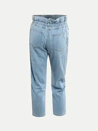 Rad prix Girls Blue Heavy Washed Distressed Denim Pant-thumb3