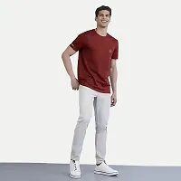 Rad prix Men Maroon Regular Fit Sports T-Shirt-thumb1