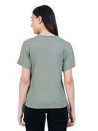 Womens Pista Green Ruched Tops-thumb1