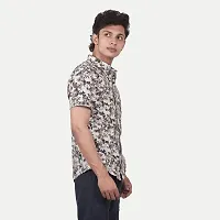 Rad prix Men Casual White Abstract Printed Cotton Shirt-thumb1