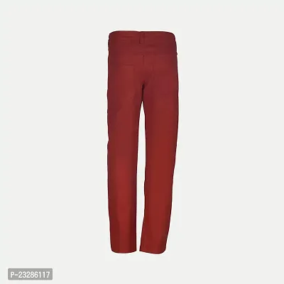 Rad prix Teen Boys Red Regular-Fit Twill Trousers-thumb4