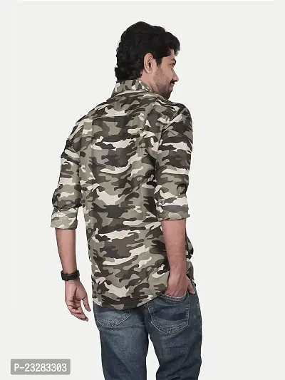 Rad prix Men All-Over Military Brown Camouflage Shirt-thumb4