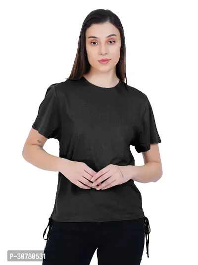 Womens Black Ruched Tops