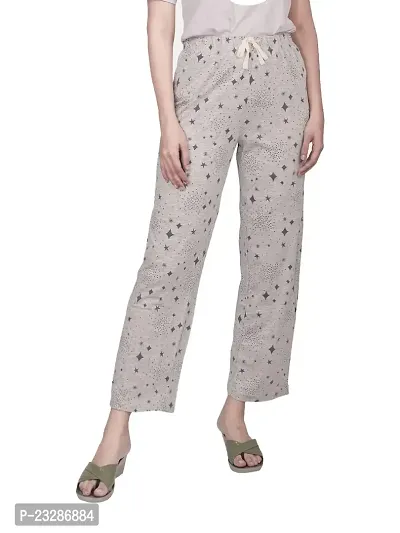 Rad prix Women Grey Star Printed Pyjamas