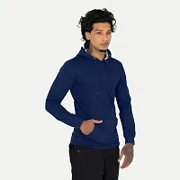 Mens Solid Royal Blue Hoodies-thumb1