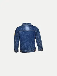 Rad prix Boys Dark Blue Denim Trucker Jacket-thumb3