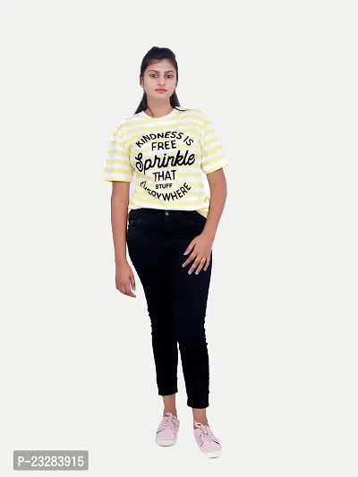 Rad prix Women Slogan Printed Tees -White Colour-thumb1