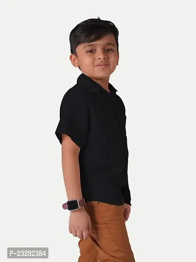 Rad prix Boys Black Short-Sleeved Shirt-thumb2