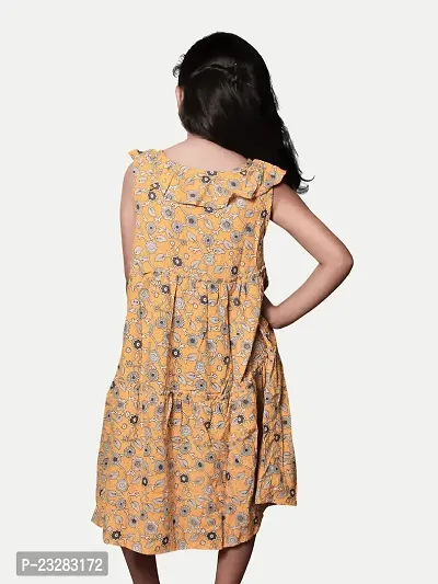 Rad prix Teen Girls Yellow Floral Dress-thumb4