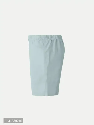 Boys Sky Blue Solid Casual Shorts-thumb3