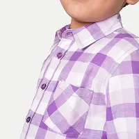 Rad prix Boys Purple Checked Shirt-thumb4