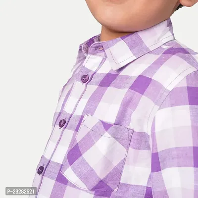 Rad prix Boys Purple Checked Shirt-thumb5