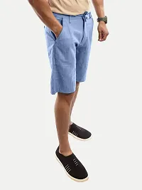 Rad prix Mens Light Blue Remi Cotton Shorts-thumb1