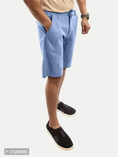 Rad prix Mens Light Blue Remi Cotton Shorts-thumb2