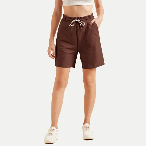 Womens Solid Shorts