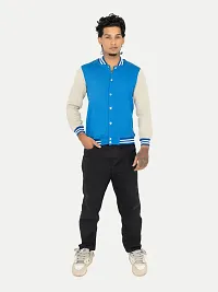 Mens  Royal Blue Ribbed Golf Jacket-thumb2