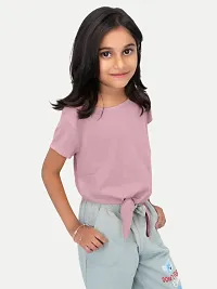 Classic Solid Tshirt for Kids Girl-thumb1