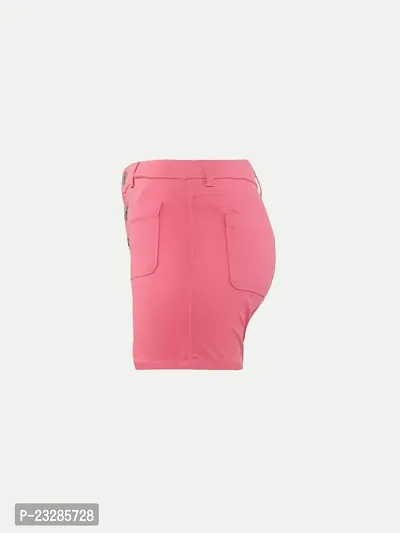 Rad prix Teen Girls Casual Solid Shorts- Pink Colour-thumb3