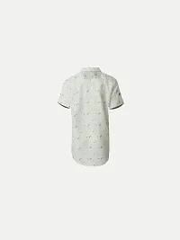 Rad prix Teen Boys White Floral Printed Woven Shirt--thumb3