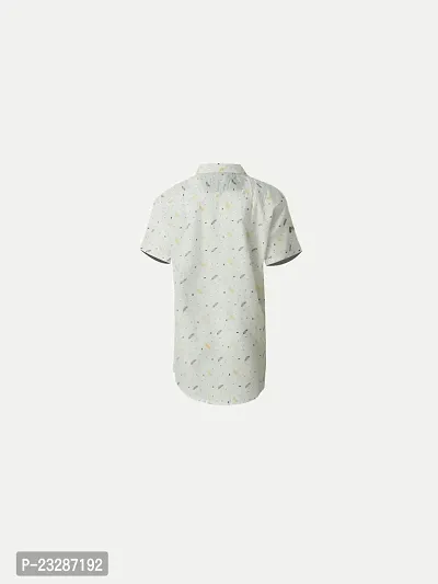 Rad prix Teen Boys White Floral Printed Woven Shirt--thumb4