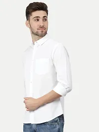 Rad prix Men Solid White Cotton Formal Full Sleeve Shirt-thumb1