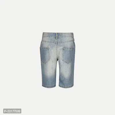 Elegant Blue Cotton Solid Shorts For Boys-thumb4