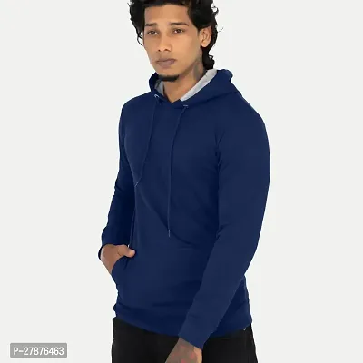 Mens Solid Royal Blue Hoodies-thumb3