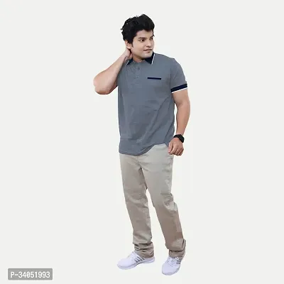 Stylish Blue Cotton T-Shirt For Men-thumb2