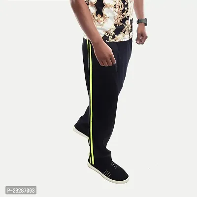 Rad prix Men Black with Green Stripe Activewear Joggers-thumb2