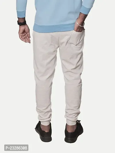 Rad prix Men Solid White Cotton Regular Fit Lounge Track Pants-thumb4