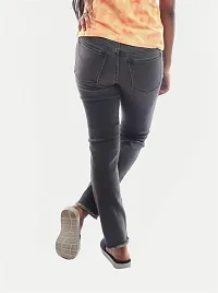 Rad prix Teen Girls Grey Solid Denims Pants-thumb3