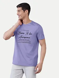 Rad prix Men Purple Printed Born to be Awesome T-Shirt-thumb2