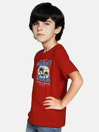 Rad prix Teen Boys Red Graphic Printed Tees-thumb1