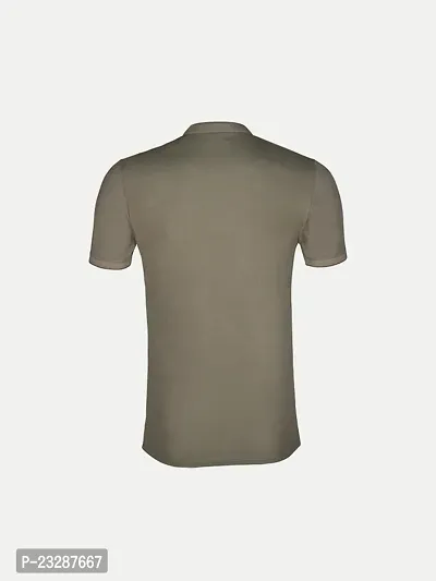 Rad prix Menss Grey Henley Neck T Shirt-thumb4