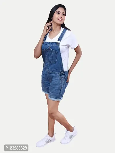 Rad prix Women Blue Denim Dungarees-thumb3