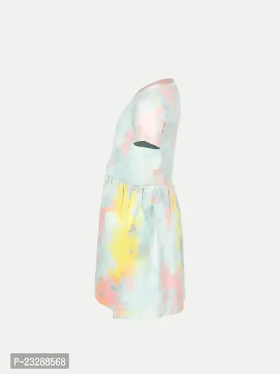 Rad prix Teen Girls Green Tie-Dyed Casual Dress-thumb3