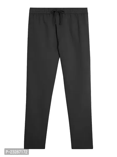 Rad prix Mens Black Solid Chinos Trousers