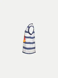 Rad prix Teen Boys Mint/Grey Striper Tanktop (10-11 Years, Dark Blue)-thumb2