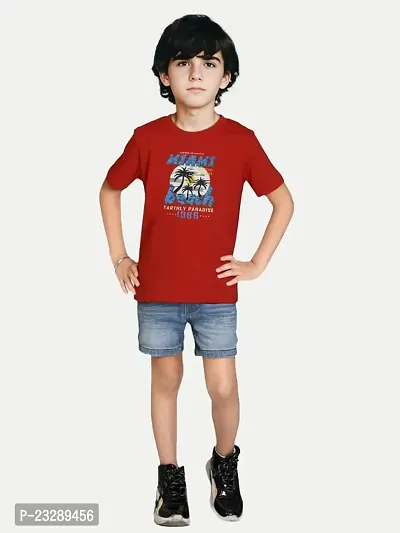 Rad prix Teen Boys Red Graphic Printed Tees-thumb3